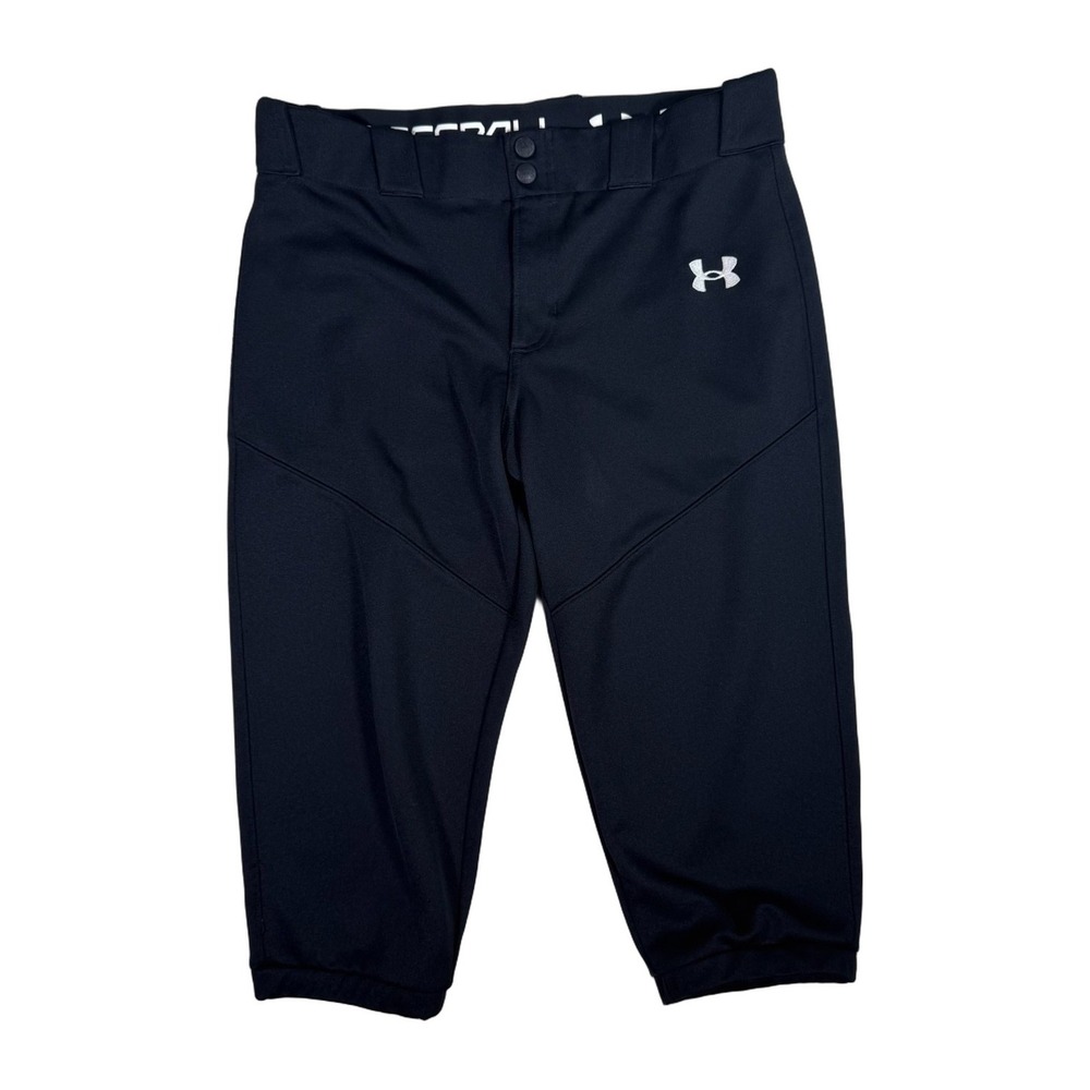 Under Armour Youth XL Black Baseball Pants YXL Boys Knicker Style Elastic‎ Cuff